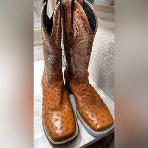 Men Ostrich Boots Size 7 Women Size 9